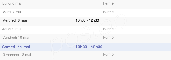horaires d'ouverture de la Mairie D'Arrigny