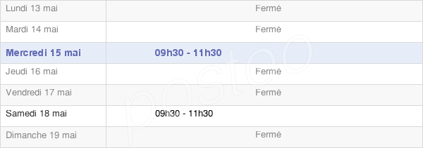 horaires d'ouverture de la Mairie De Châtelraould-Saint-Louvent