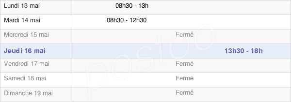 horaires d'ouverture de la Mairie De Fréchou