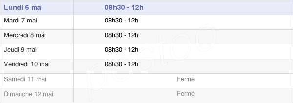 horaires d'ouverture de la Mairie De Saint-Martin-Valmeroux