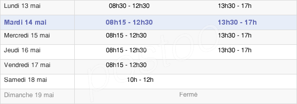 horaires d'ouverture de la Mairie Du Temple-Sur-Lot