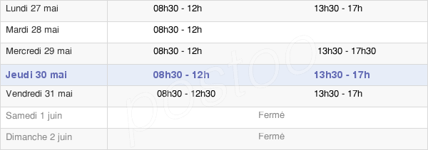 horaires d'ouverture de la Mairie De Lèves
