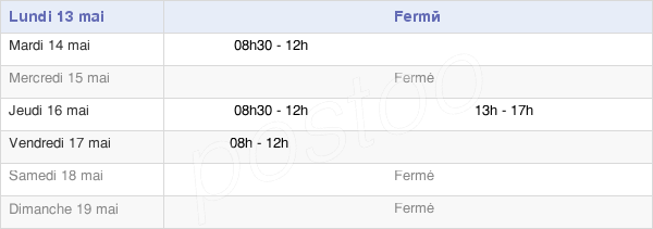 horaires d'ouverture de la Mairie De Lacapelle-Del-Fraisse