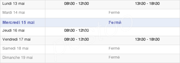 horaires d'ouverture de la Mairie De Fontenay-Sur-Eure