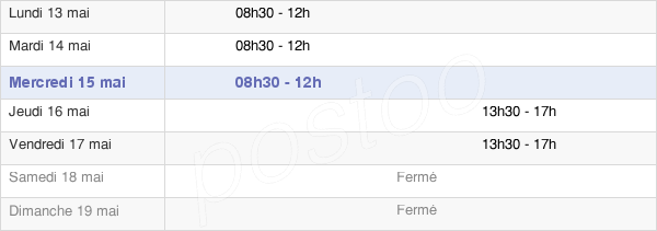 horaires d'ouverture de la Mairie De Sengouagnet