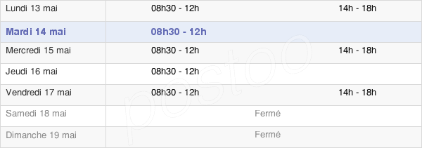 horaires d'ouverture de la Mairie De Saint-Cézaire-Sur-Siagne